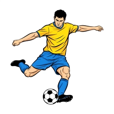 Soccer or Football Theme Power Kick Transparent Sticker